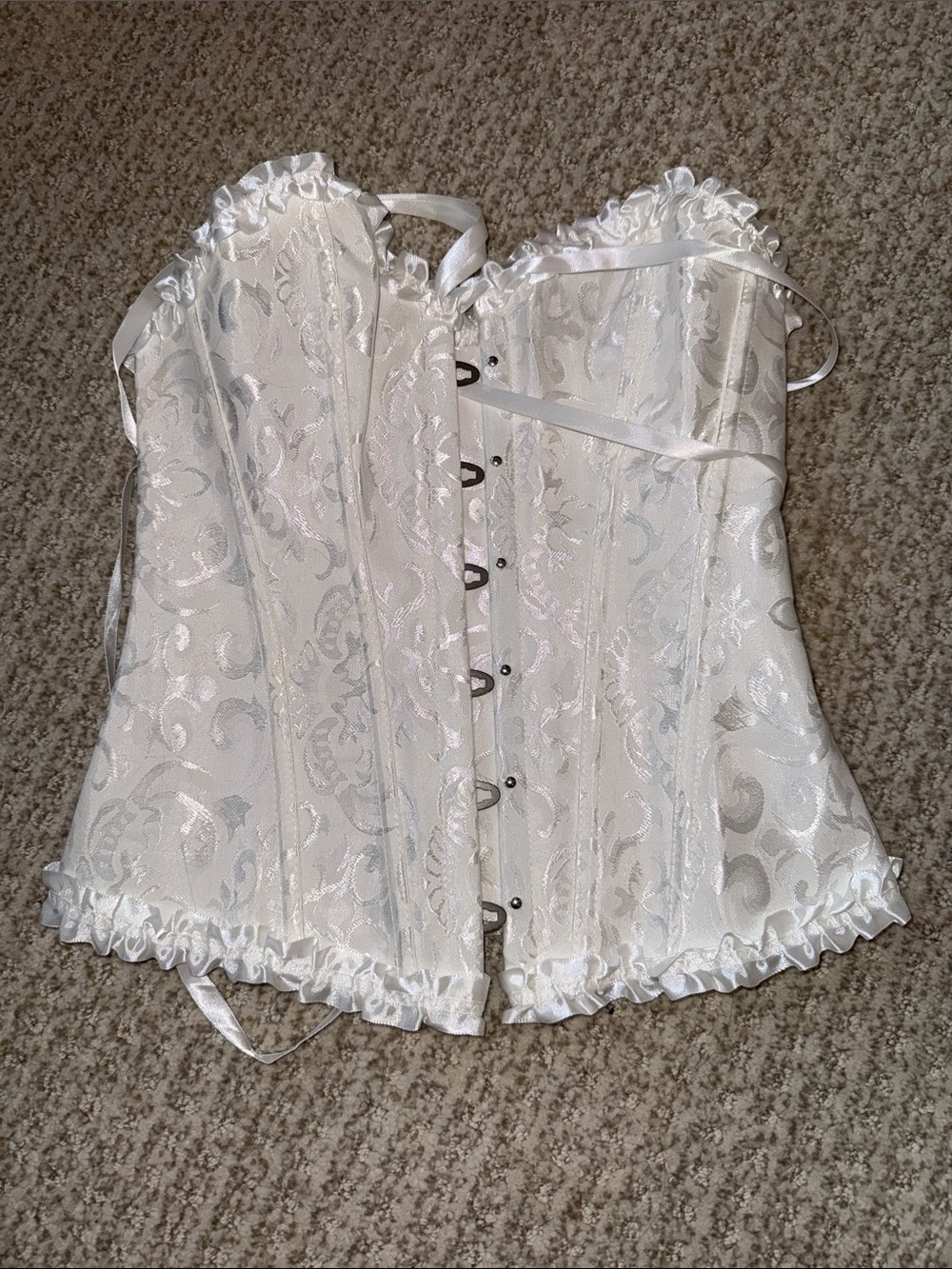 White Strapless Corset Top
